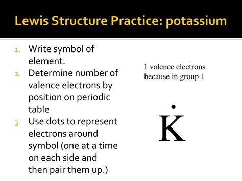 lewis structure potassium